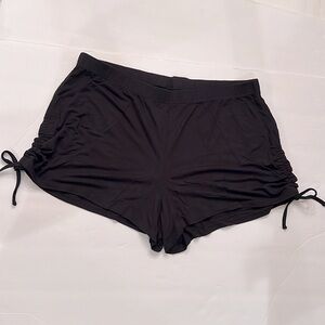Adore Me Black Super Soft Black Pj Shorts With Tie At Side size Medium